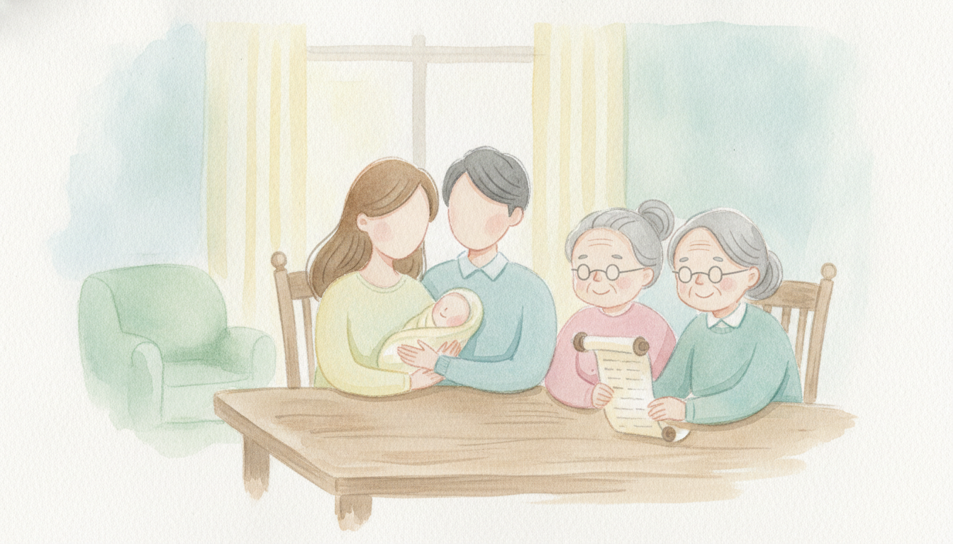 赤ちゃんの名前を親に伝える「正解」は家庭ごとに違います